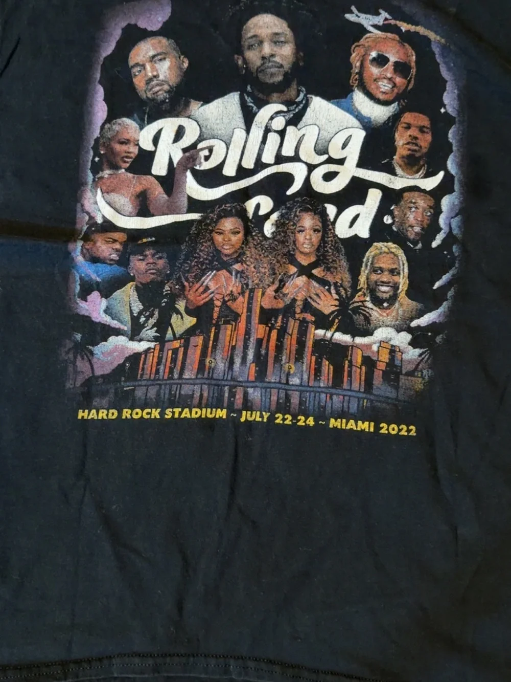 Rolling Loud 2022 Black Graphic Tee Sz Large